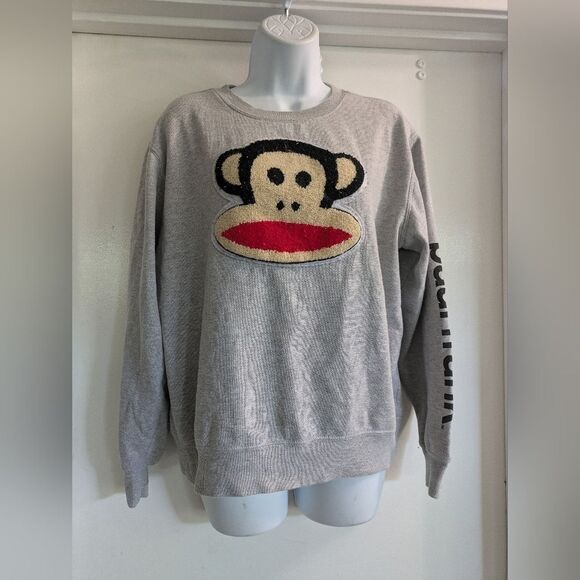 Paul Frank Fuzzy Logo Sweatshirt Juniors Large - Picture 1 of 6
